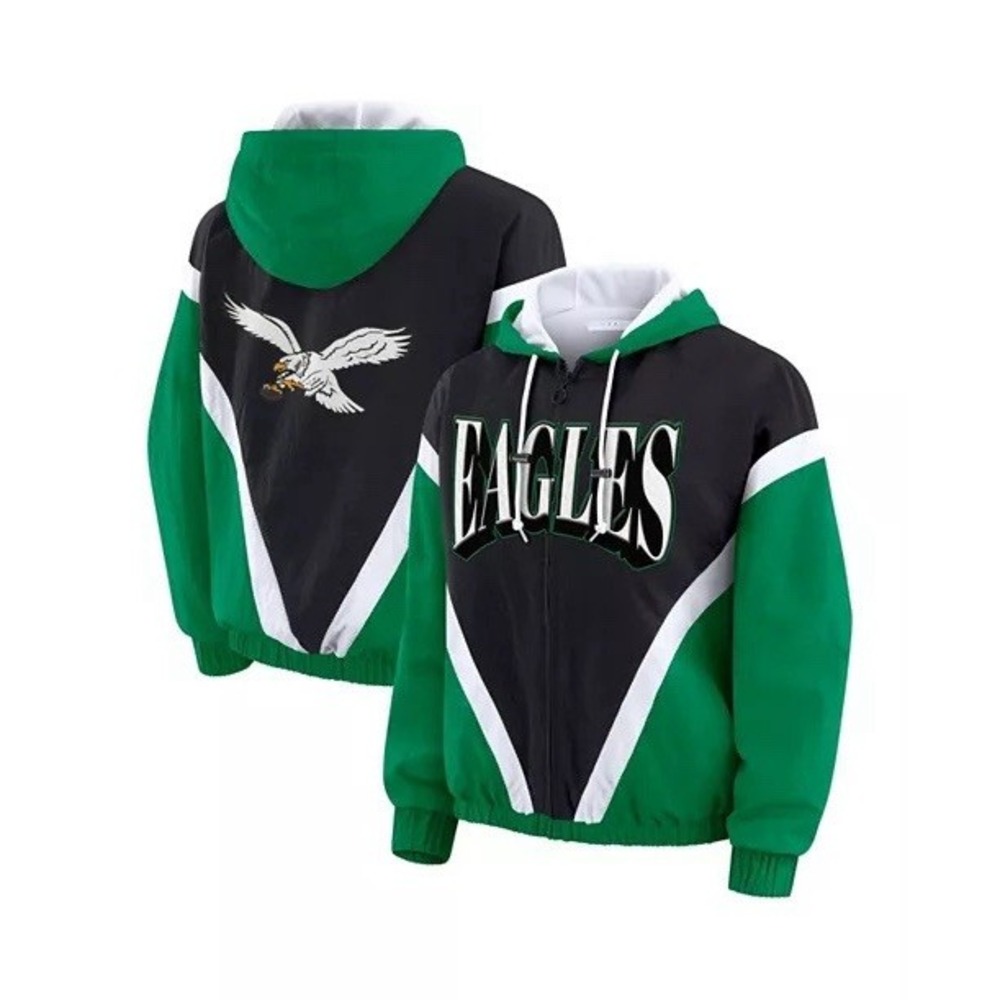 Philadelphia Eagles Womens S Windbreaker Jacket Kelly Green WEAR by Erin Andrews